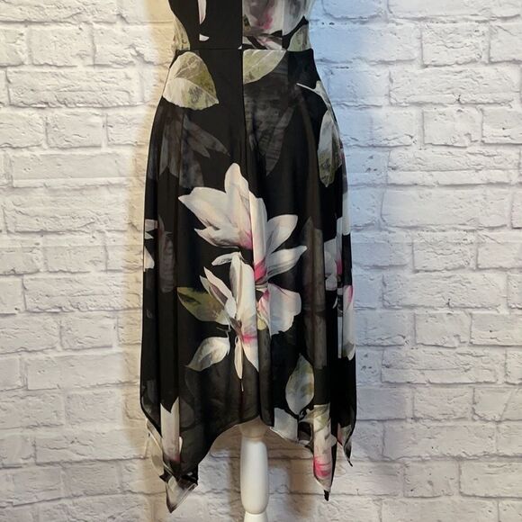 Le Chateau Floral Print Knit Cowl Neck Dress Size XXS - Picture 7 of 12